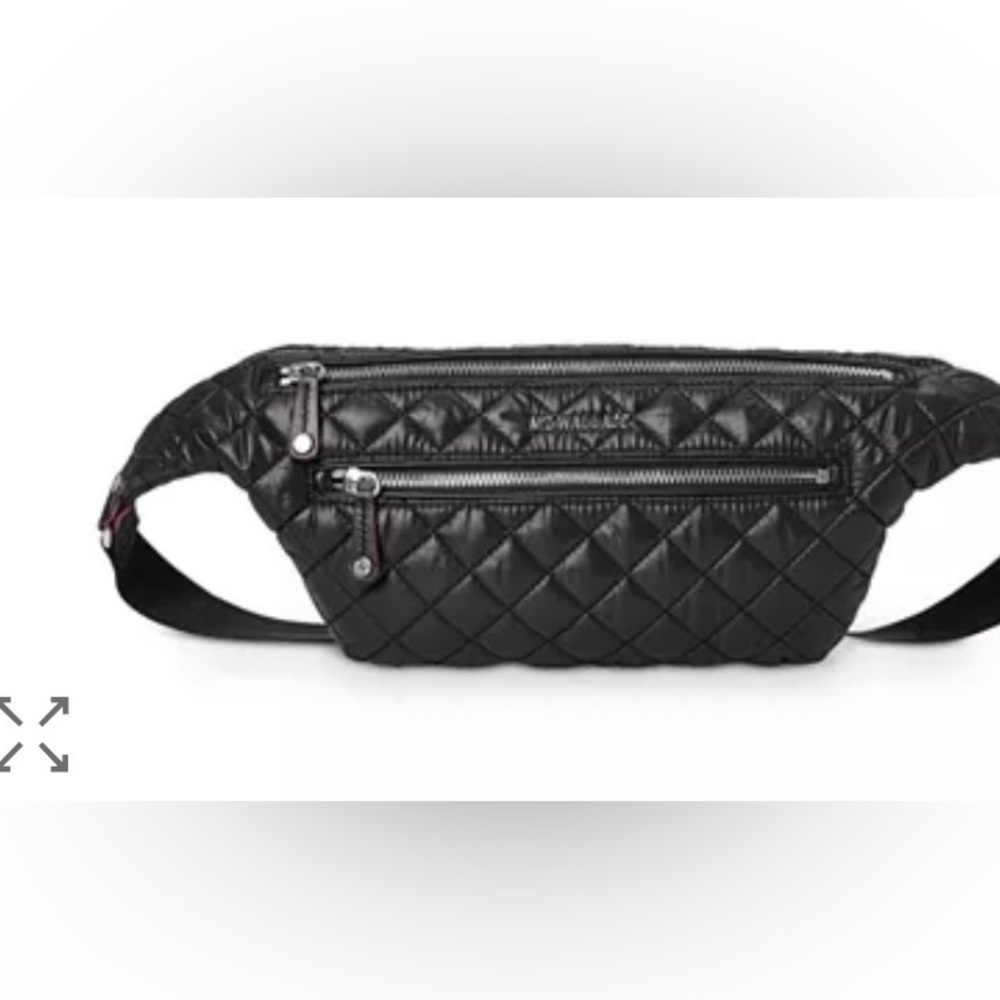 MZ Wallace fanny pack belted bag  black quilted